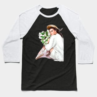 Brunette bride with excitement in her eyes Baseball T-Shirt